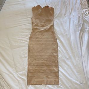 Herve Leger Criss Cross Back Dress